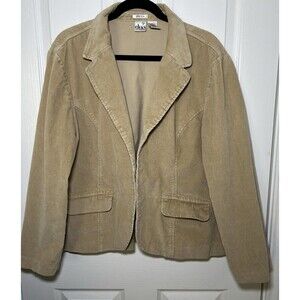 Maternity Corduroy Jacket Blazer Camel Tan Size XL Duo Maternity